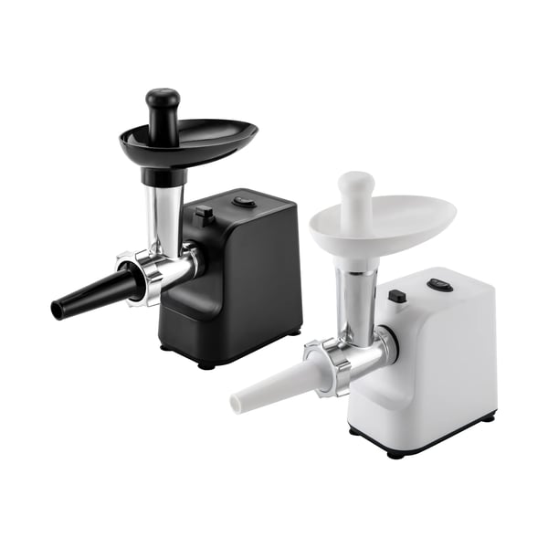 Elektrisk Kødhakker & Pølsestopper - MG-S1 - 1000W Max - 1,5–2,5 kg/min - 3 Skiver - 220–240V AC - Rustfrit Stål/Plast - Hvid