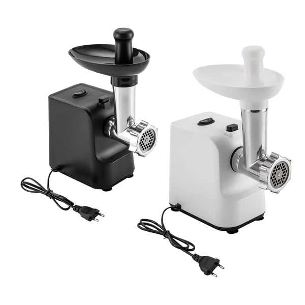 Elektrisk Kødhakker & Pølsestopper - MG-S1 - 1000W Max - 1,5–2,5 kg/min - 3 Skiver - 220–240V AC - Rustfrit Stål/Plast - Hvid