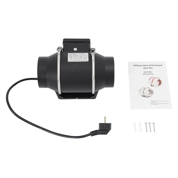 Kanavapuhallin - ZA-100-1 - Sekavirtaus - 220 m³/h Ilmavirta - 35 W - 220 V - Musta
