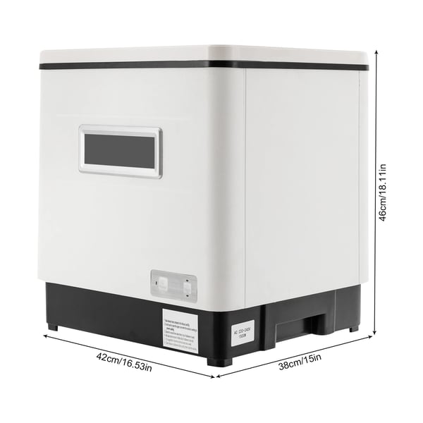 Pöytätiskikone, täysin automaattinen, UV-sterilointi, 360° kiertopesu, 220 V, valkoinen