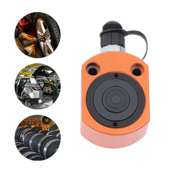 FRY-20 hydraulinen sylinteritunkki 20T, kannettava, 360° kääntyvä, monitoiminen, koneisiin ja laivanrakennukseen, oranssi