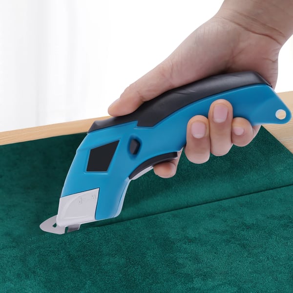 Langattomat sähkösakset - Leikkuutyökalu - Kaksi terää - Ladattava akku - Tehokas - Kankaalle, pahville, matolle, nahalle, huovalle - Sininen/Musta