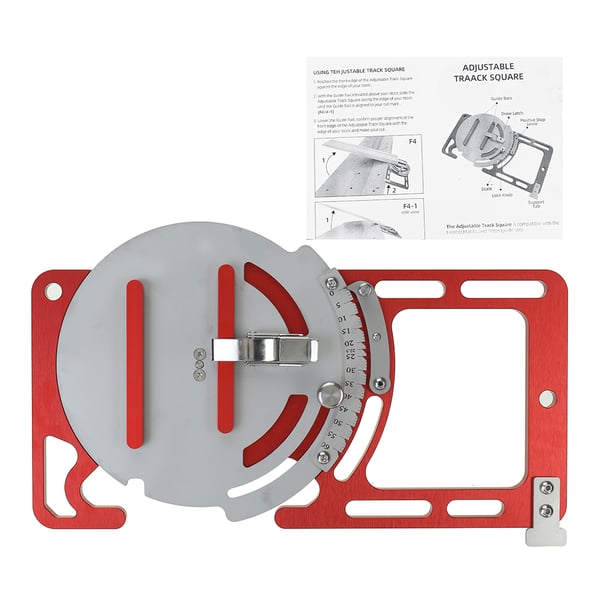 Styreskinnevinkel - Til dyksav - Aluminiumslegering - Justerbar - 90° Vinkelanslag - Med etui