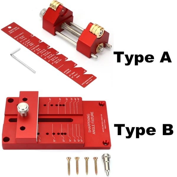 Slibesystem - GD1109 - Type B - Slibejig - Vinkelguide - Slibeholder til stemjern - Vinkelmåler - Grøn, Lilla