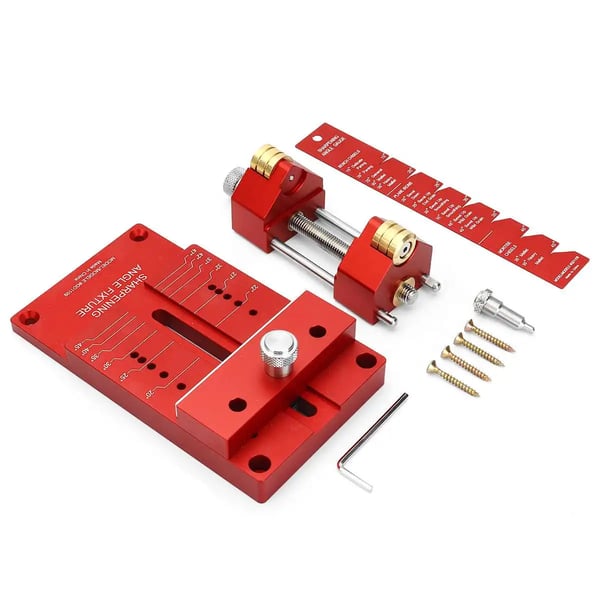 Slibesystem - GD1109 - Type B - Slibejig - Vinkelguide - Slibeholder til stemjern - Vinkelmåler - Grøn, Lilla