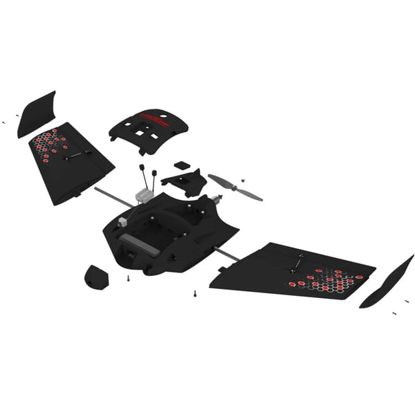AR Wing Pro - FPV flyvevinge RC-fly - 100 cm Vingefang - PNP - EPP-skum - 2-kanal - Begyndervenlig - Sort