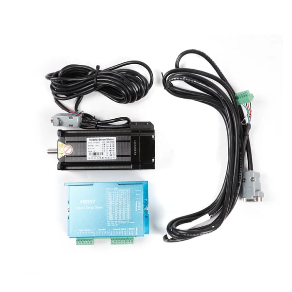 Stepmotor & Driver Sæt - NEMA 23 57 mm - Closed Loop - Moment 3,0 Nm - DSP 32-bit - HBS57 Driver - Sort