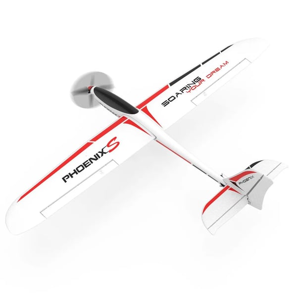PhoenixS 742-7 - RC fly - 160 cm vingefang - 4-kanals - EPO-skum & ABS-flykrop - Til begyndere - MODE2 - Uden sender & batteri - Rød