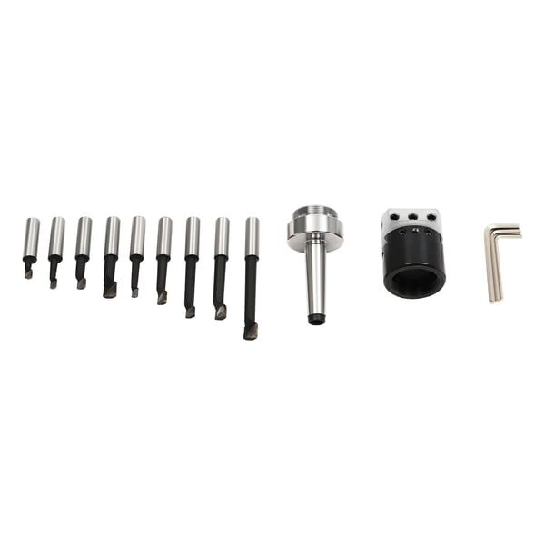 CNC Opboringshoved Sæt - F1-12 - Boreområde 10–125 mm - Maks. offset 16 mm - Aflæsning 0,01 mm - Borestang Ø12 mm - Orange