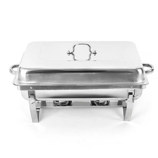 Chafing dish, buffet-madvarmer, 7,5 L, rustfrit stål, professionelt sæt, sølv