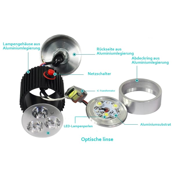 CNC maskinlampe - LED arbejdslampe - 5 W - 110–220 V - Fast fod - Fleksibel arm - Aluminiumslegering - Sort