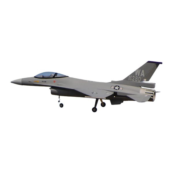 F16 Fighting Falcon - RC Jetfly KIT-version - 70 mm EDF-kompatibel - 710 mm Vingefang - 6 Kanaler - Uden Elektronik - Hvid