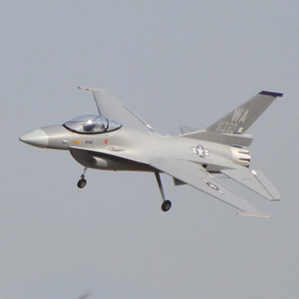 F16 Fighting Falcon - RC Jetfly KIT-version - 70 mm EDF-kompatibel - 710 mm Vingefang - 6 Kanaler - Uden Elektronik - Hvid
