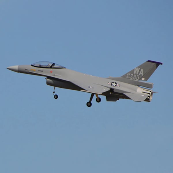 F16 Fighting Falcon - RC Jetfly KIT-version - 70 mm EDF-kompatibel - 710 mm Vingefang - 6 Kanaler - Uden Elektronik - Hvid