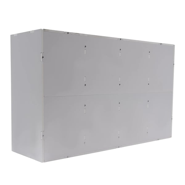 Postsorter til kontor - 24-fags dokumentreol - PVC & filt - Selvmontering - Ramme 10 mm, skilleplader 5 mm - Hvid