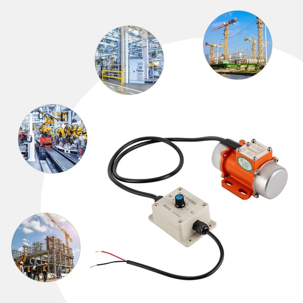 Elektrisk vibrationsmotor - Betonvibratormotor - 30 W - Børsteløs - 12 V DC - Orange