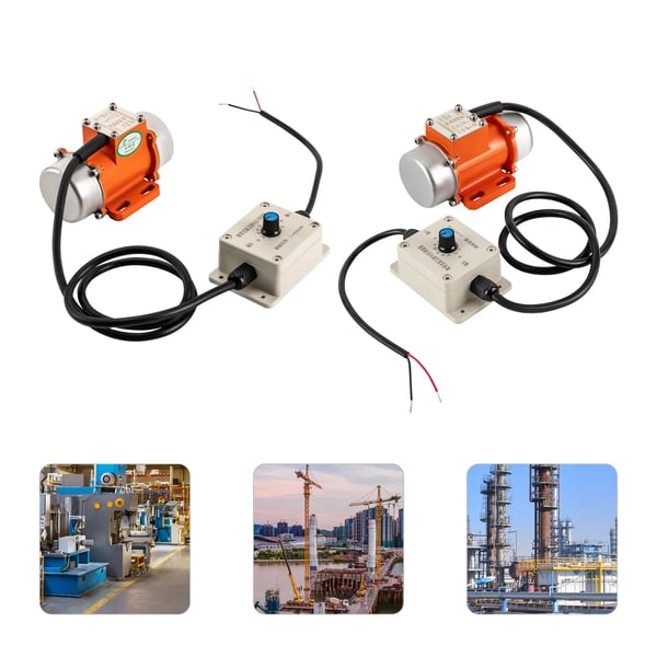 Elektrisk vibrationsmotor - Betonvibratormotor - 30 W - Børsteløs - 12 V DC - Orange