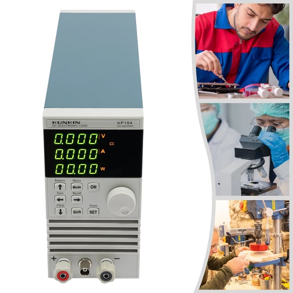 Elektroninen kuormitustesteri - KP184 - Yksikanavainen - 4 kuormatilaa - 100–500 V AC - Digitaalinen näyttö - Sininen