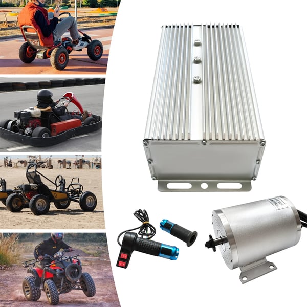 BLDC harjaton moottoripaketti - BM1109 sähköpyörän moottori - 72V - 3000W - Peruutustoiminto - E-pyörän muunnossarja - Hopea