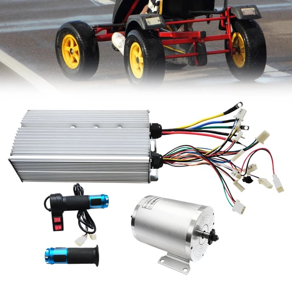 BLDC harjaton moottoripaketti - BM1109 sähköpyörän moottori - 72V - 3000W - Peruutustoiminto - E-pyörän muunnossarja - Hopea
