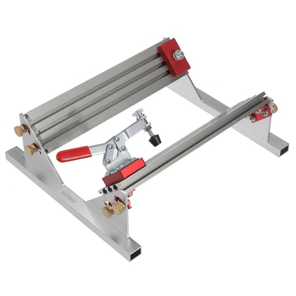 Spline-jig - Justerbar kombinationsjig - Til bordsav & fræsebord - Aluminiumlegering - 4 vippe-stop - Træklemmer - Med kuffert