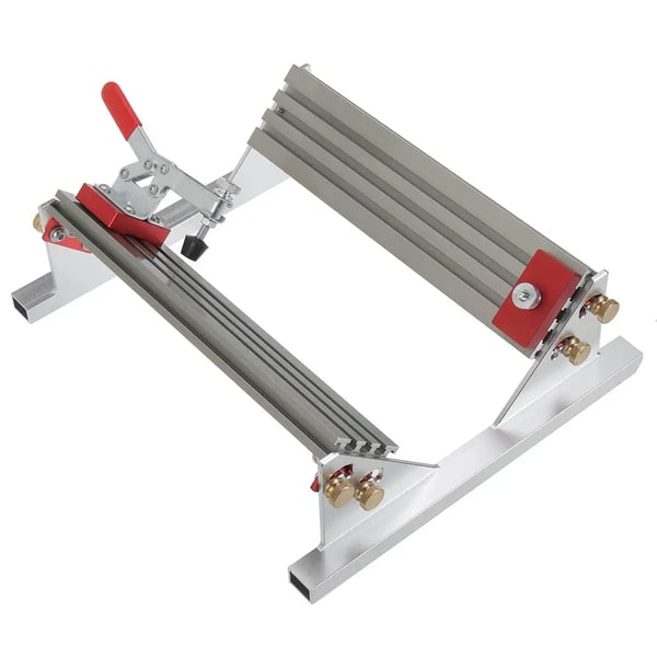 Spline-jig - Justerbar kombinationsjig - Til bordsav & fræsebord - Aluminiumlegering - 4 vippe-stop - Træklemmer - Med kuffert