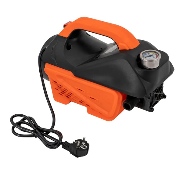 Högtryckstvätt - Elektrisk bärbar för bil & hem - 220V EU-plugg - 8A - 1,5 m kabel - 12 mm pumpmunstycke - Sprutpistol - Aluminium/Koppar