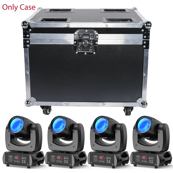 DJ Flightcase - Kuljetuslaatikko - Sopii 4x 100 W beam moving head -valoille - 54,5 x 52 x 39 cm - DMX - Lava