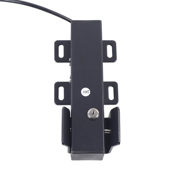 Elektrisk portlås - LM149 - 24V - Til svinglåger enkelt/dobbelt - Slaglængde 32 cm - Metal - Antik sort
