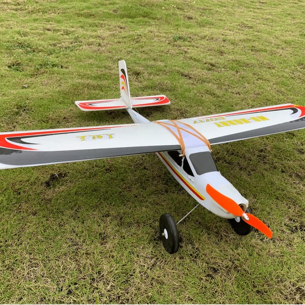 RC fly - Fastvinge træner - 1030 mm vingefang - STOL kort start - PNP uden batteri - 2-kanals MODE2 - EPS-skum - Begyndervenlig - Sort