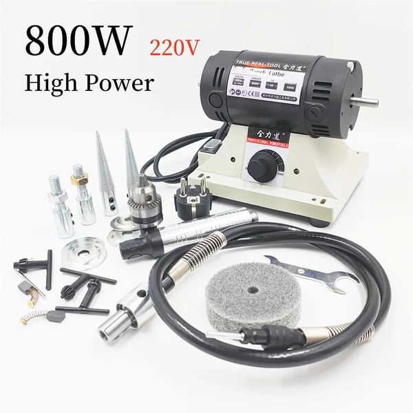 Bænksliber - Slibe- & Polermaskine - Effekt 800 W - Skivediameter 75 mm - Hastighed 10000 o/min - 220 V 50 Hz EU-stik - Vægt 4 kg - CE