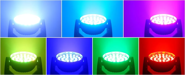 LED Scenelys - Moving Head 36×18W - Effekt 230 W - DMX512/RDM 16CH - Auto/Lyd/Master-Slave - Spænding 90–240V - RGB