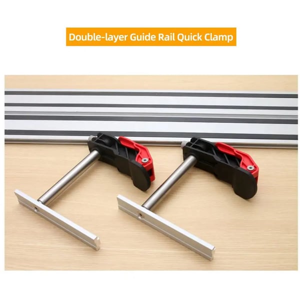Bench Dog Hold-Down Klemmer - Hurtigklemmer Type A - 20 mm til MFT-bord & T-skinne - Rustfrit stål - 2-pak - Grøn/Lilla