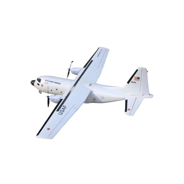 C-160 Transport RC flyvemodel - KIT - 112 cm vingefang - Dobbeltmotor - 4 kanaler - Skumkrop - Uden sender & batteri - Hvid