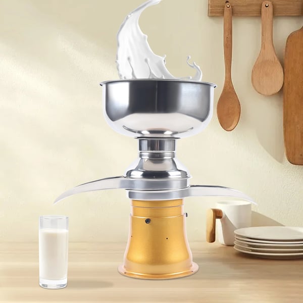 Sähköinen maito- ja kermaseparaattori - Sentrifugikone - 50 l/h kapasiteetti - Kotiin ja ammattikäyttöön - Erottaa kerman - Beige