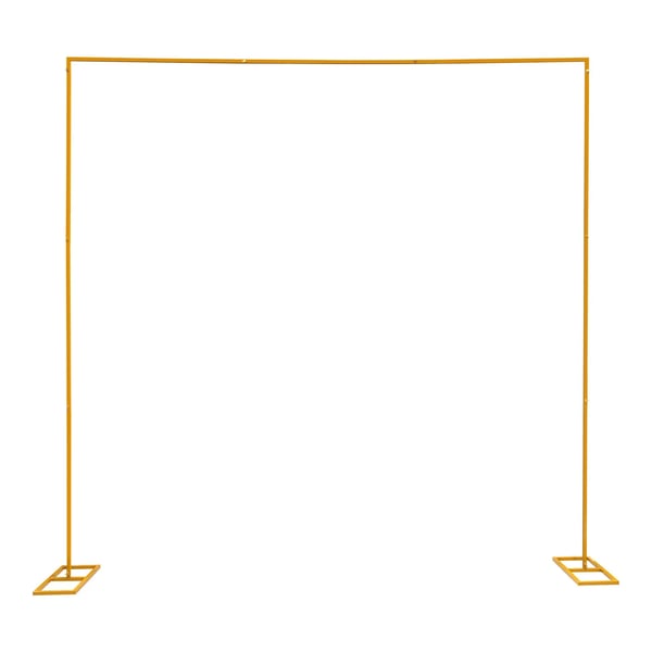 Bryllupsbue - Baggrundsstativ - 118 cm - Jern - Til balloner og blomster - Str. S - Guld