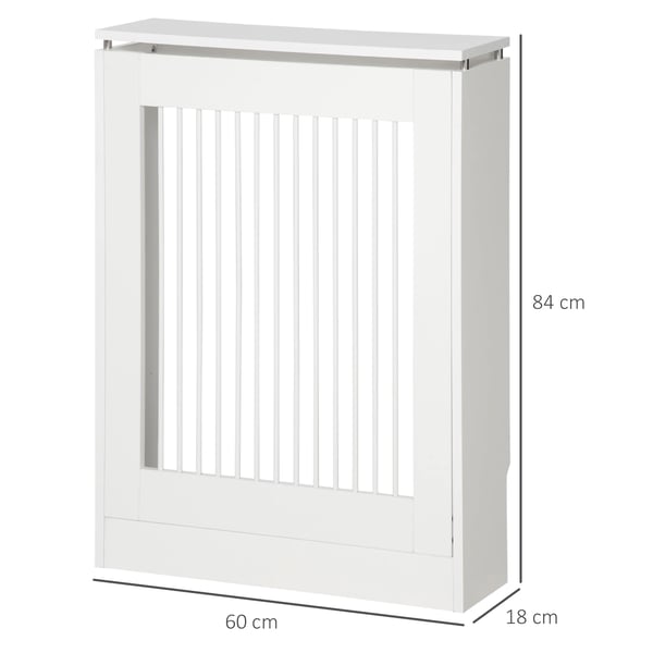 Radiatorskydd - MDF Elementskydd - Modern Design - Målad Yta - För Vardagsrum - Lätt Montering - Vit