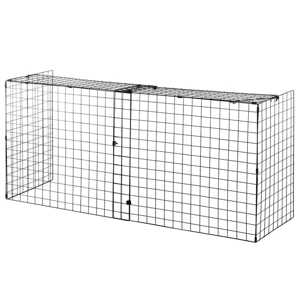 Eldstadsgrind - Kaminskydd - Justerbar bredd 81,5–160 cm - Metallnät - 81,5–160 x 44 x 68 cm