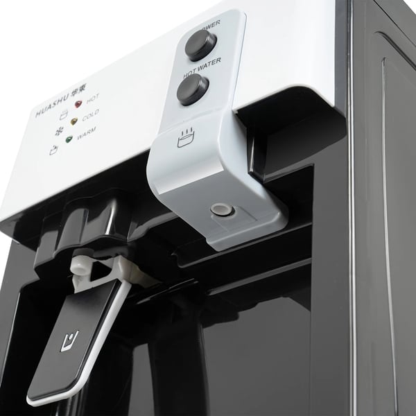 Vandkøler & vanddispenser - Topfyldt bordmodel - 19 L (5 gal) - Varmt & koldt vand - 110V - Rustfrit stål & PP - Sort