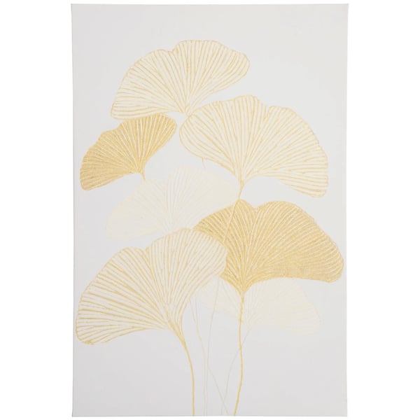 Ginkgo Biloba - Canvastavla Konsttryck - 1-delad - 90x60 cm - Modern stil - Gul