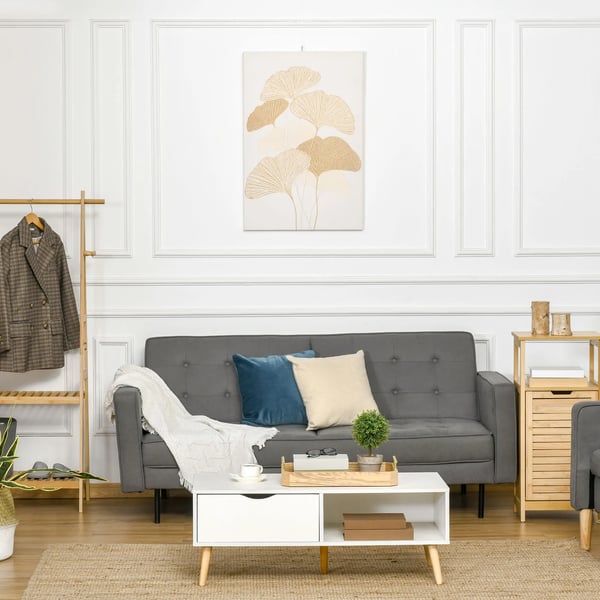 Ginkgo Biloba - Canvastavla Konsttryck - 1-delad - 90x60 cm - Modern stil - Gul