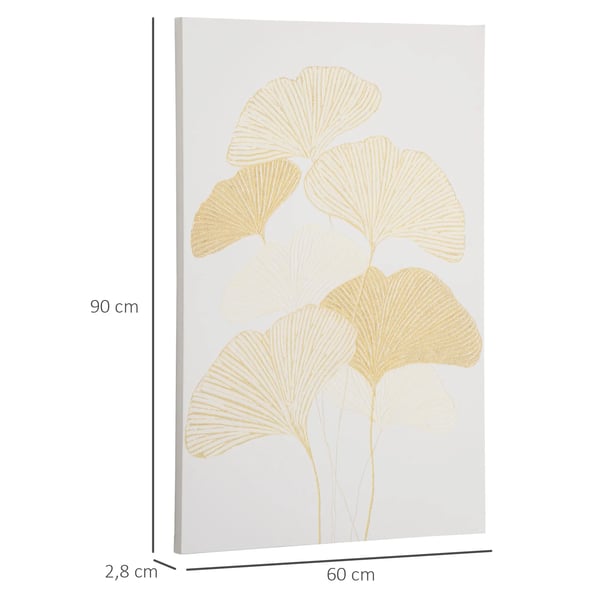 Ginkgo Biloba - Canvastavla Konsttryck - 1-delad - 90x60 cm - Modern stil - Gul