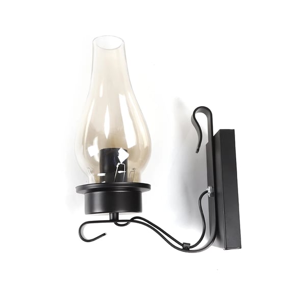 Retro væglampe - Glaskugle - Væghængt - Farvet glas - E27 220 V - LED-kompatibel - Uden lyskilde - Champagne/kaffebrun
