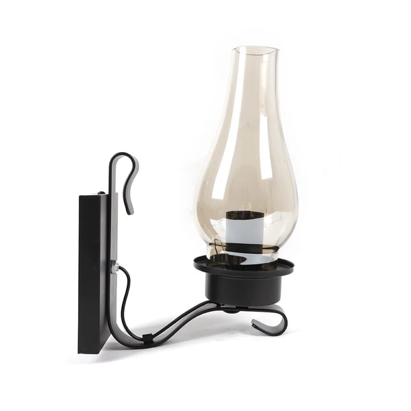 Retro væglampe - Glaskugle - Væghængt - Farvet glas - E27 220 V - LED-kompatibel - Uden lyskilde - Champagne/kaffebrun