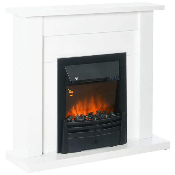 Elektrisk kamin - Eldstad för vardagsrum - 1000/2000 W - Termostat & timer - Flammeffekt - Nätström AC - 102×30×95 cm
