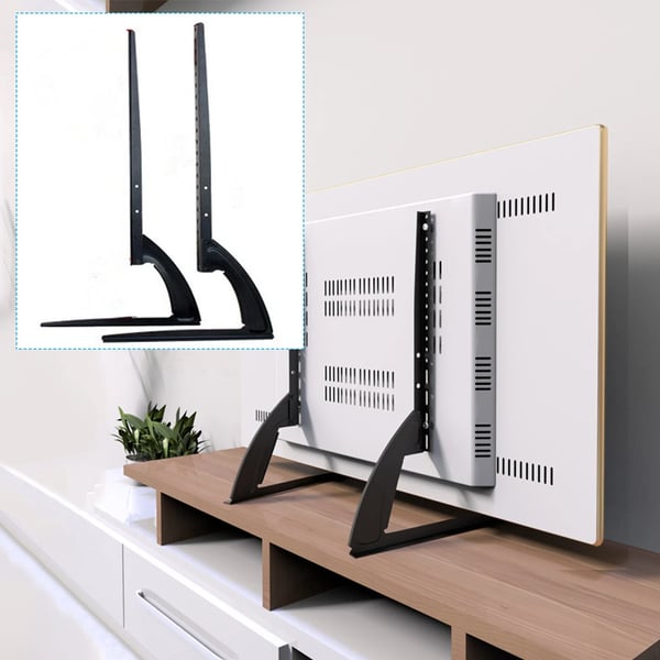 Universel TV-fod, bordstander, sort 12 tommer, højdejusterbar, max 35 kg, til LED/LCD-TV