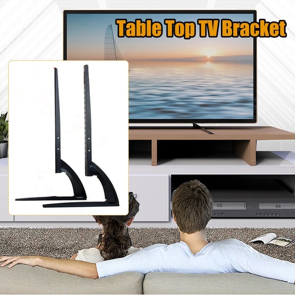 Universel TV-fod, bordstander, sort 12 tommer, højdejusterbar, max 35 kg, til LED/LCD-TV