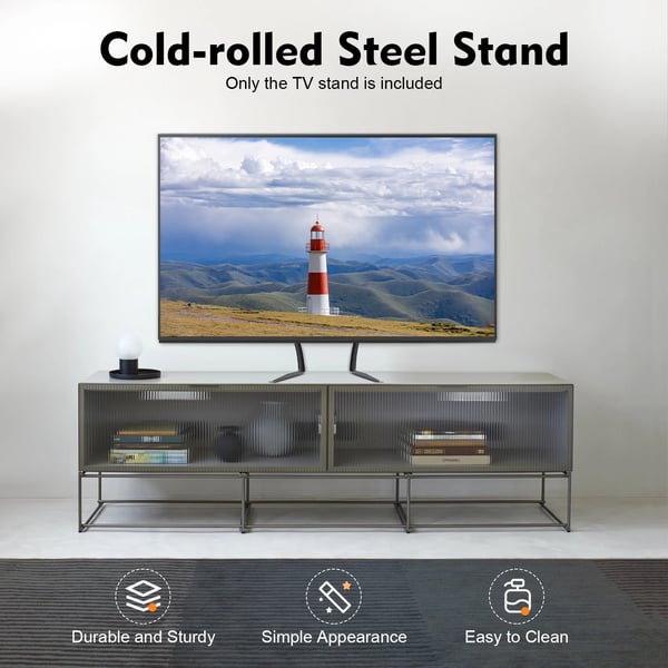 Universel TV-fod, bordstander, sort 12 tommer, højdejusterbar, max 35 kg, til LED/LCD-TV