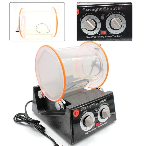 Korujen ja helmien hioma- ja kiillotuskone - Pöytämalli - 220V, 150W - 5 nopeutta - 500–3000 rpm - Ajastin 0–60 min - Kirkas/Musta/Oranssi