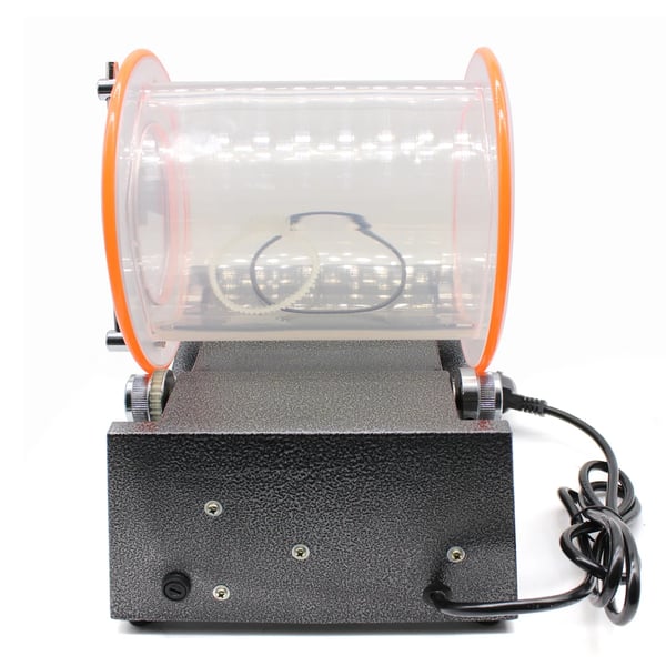 Slibe- og polermaskine til smykker/perler - Bordmodel - 220V, 150W - 5 hastigheder - 500–3000 rpm - Timer 0–60 min - Klar/Sort/Orange